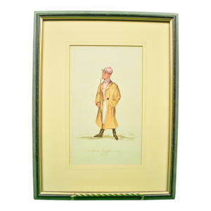 William Higgs, Jockey 1906 Watercolour by Wm. Pearce 08