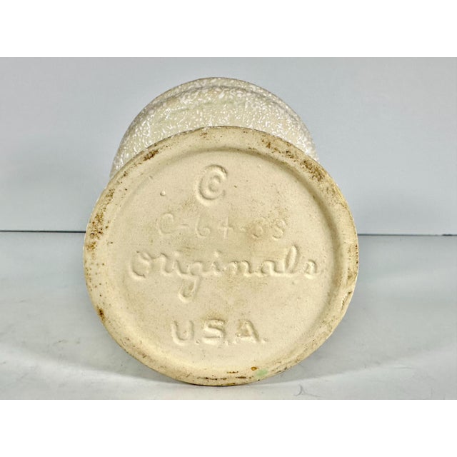 MCM California Originals Pottery Compote: Turquoise & Beige, 1964 For Sale - Image 6 of 9