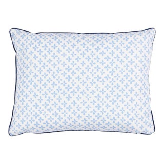 Schumacher Emerson 18" Lumbar Pillow in Sky For Sale