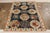 Traditional Handmade Antique English Needlepoint Rug in Blue, Beige-Brown Floral Pattern For Sale - Image 3 of 9