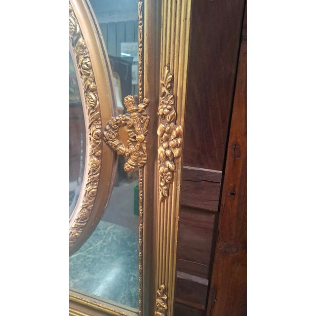 Vintage Louis XV Style Mirror in Plaster, 1970 For Sale - Image 4 of 8