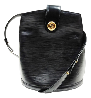 1995 Vintage Louis Vuitton Black Epi Leather Cluny Shoulder Bag