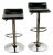 1990s Vintage Modern Contemporary Italian Style Leather & Chrome Barstools - A Pair For Sale
