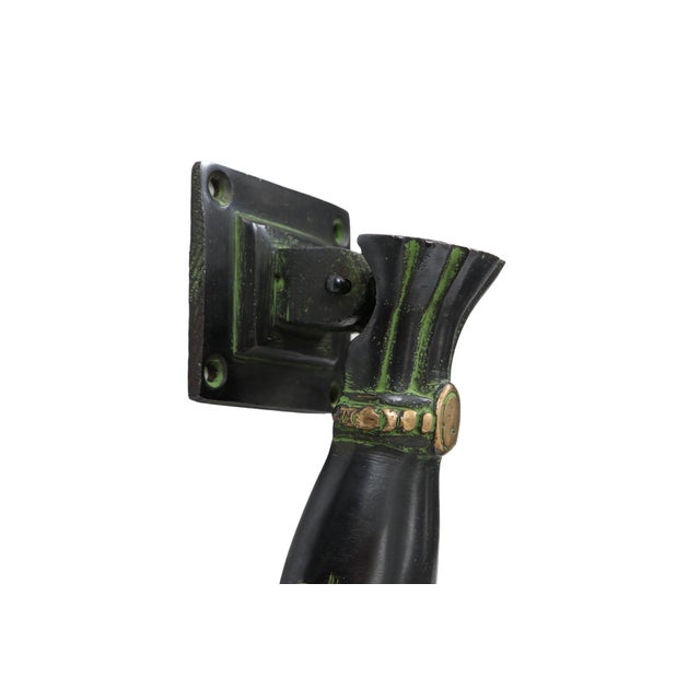 Green Brass Hand Door Knocker Chairish