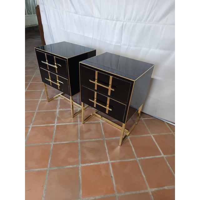 Wood Wooden Bedside Tables from Justfurnituress SRL, Set of 2 For Sale - Image 7 of 9