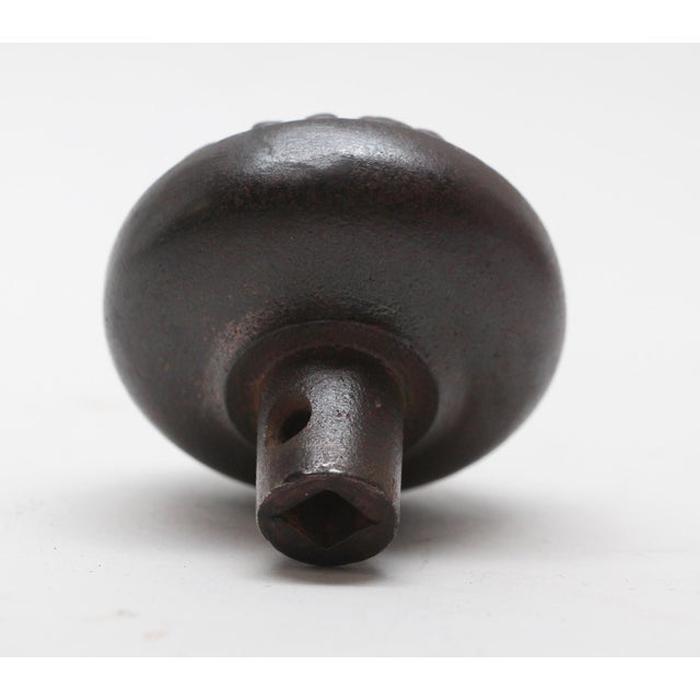 Antique Malden Cast Iron Bronze Plated Door Knob For Sale - Image 4 of 4