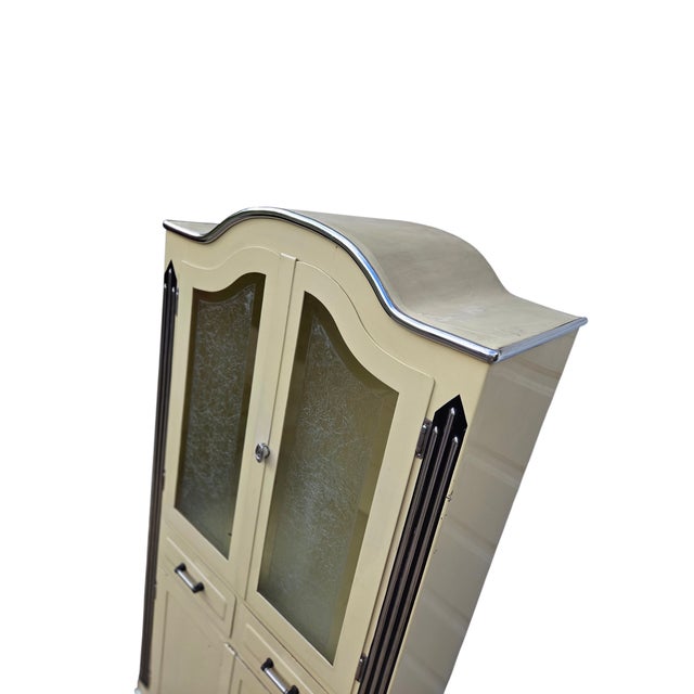 Antique Industrial Art Deco Doctors Dental Cabinet Curio Metal Hutch Apothecary For Sale - Image 15 of 17