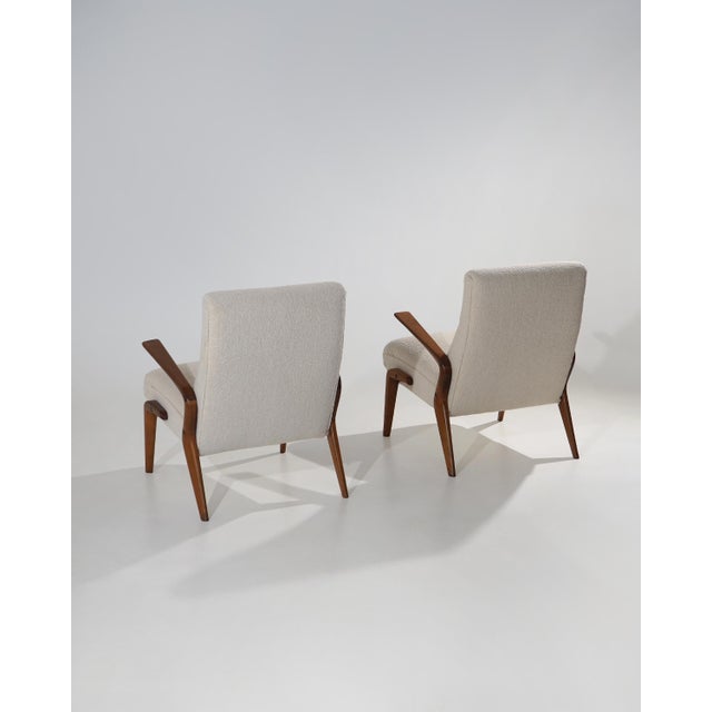 Tecno P71 Armchairs by Osvaldo Borsani for Tecno, 1950s, Set of 2 For Sale - Image 4 of 16