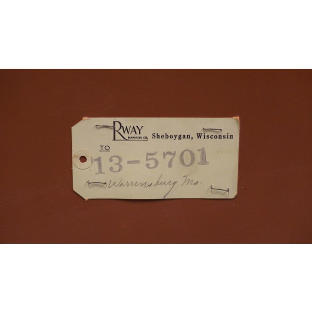 Rway Furniture Solid Hard Rock Maple Colonial Early American 42x35" Dresser / Wall Mirror 13-5701 For Sale In Kansas City - Image 6 of 7