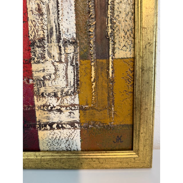 Paint Original Abstract Oil Painting by Alena Kalen "Constructed Silence" Framed, Coa For Sale - Image 7 of 9