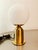 Mid-Century Modern Brass Table Lamp with Satin Sphere For Sale - Image 3 of 13