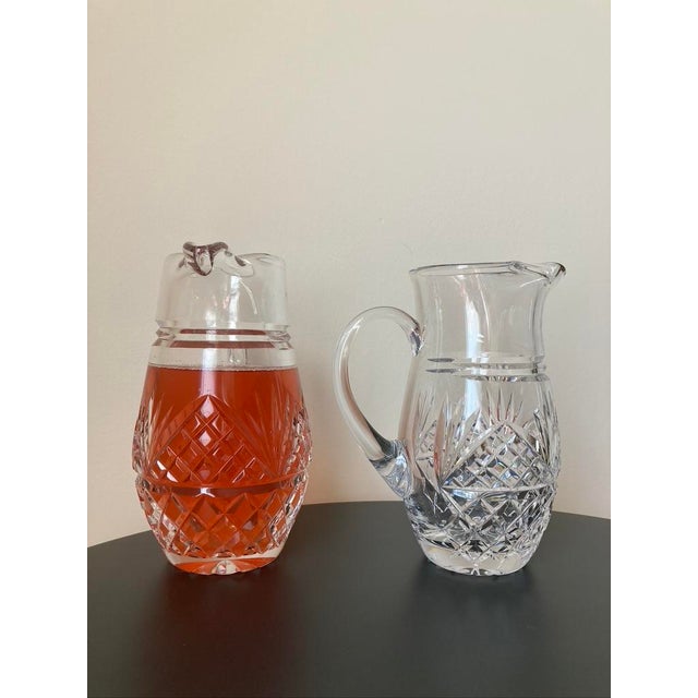 Early 20th Century Galway Irish Water Crystal Pitcher Blown Glass Design For Sale - Image 18 of 18