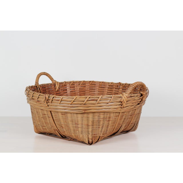 Add organic texture, warmth, and a relaxed mid-century bohemian feel to your home with this large vintage bamboo and...