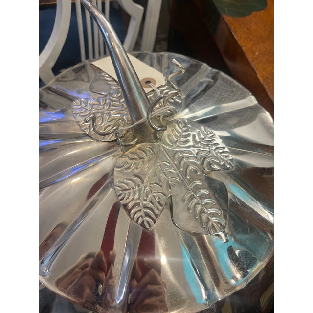 1980s Silver Plate Life Size Pumpkin Punch Bowl ,17" by 17" For Sale - Image 5 of 11
