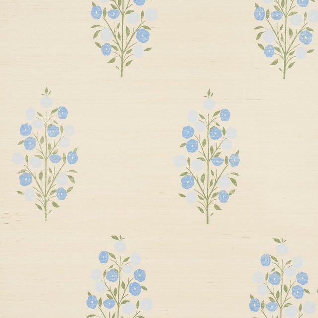 SAMPLE - Schumacher Josepha Wallpaper In Blue For Sale