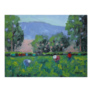Farm Migrant Workers, Impressionist Landscape Painting