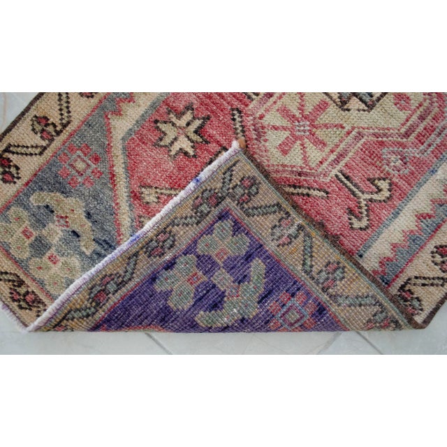 1960s Entryway Rug, Bath Mat, Kitchen Decor, Small Rug, Turkish Rug, Doormat 1'8" X 3'2" For Sale - Image 9 of 9