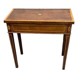 Vintage Handmade Inlaid Seashell Design Center Wood Table For Sale