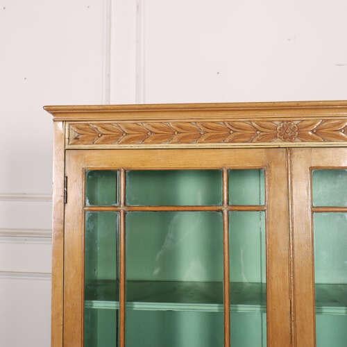 English Bleached Walnut Bookcase For Sale - Image 3 of 9