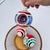 Red 1990s Kurt Adler Style Colorful Reflector Striped Ornaments- Set of Three For Sale - Image 8 of 9