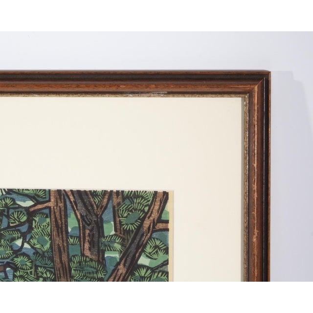 Late 20th Century "Castle Walls No. 5" Japanese Woodblock Print by Okiie Hashimoto For Sale - Image 5 of 7