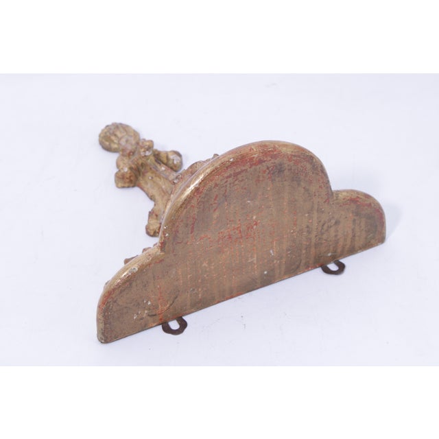Pair Italian Gilt Wood Gold Finish Wall Bracket Shelves For Sale - Image 11 of 12