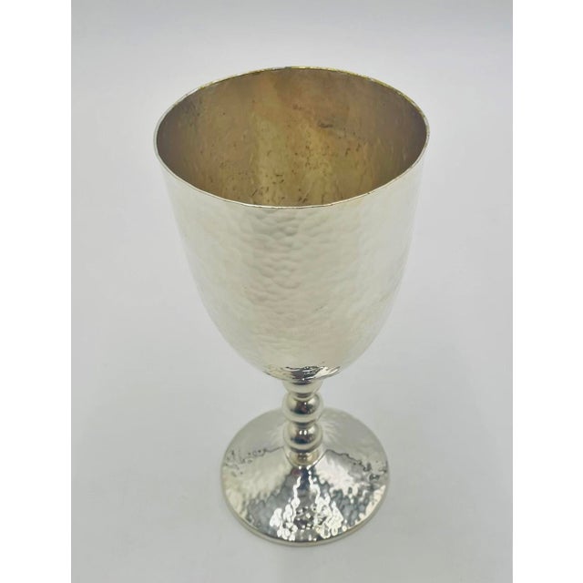 1980s Emilia Castillo “Musical” Silver Plated Goblets - Set of 6 For Sale - Image 10 of 18