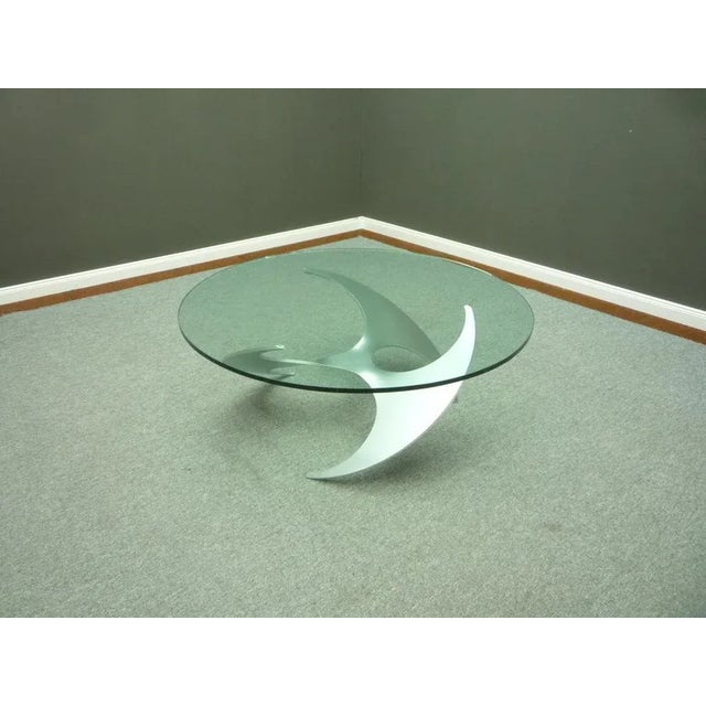 Futuristic coffee table by Knut Hesterberg. A design classic from the sixties. Very good condition with the typical signs...