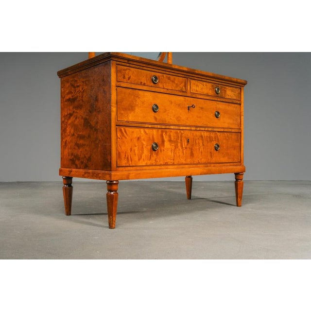 Early 20th Century Art Nouveau Chest of Drawers with Mirror For Sale - Image 10 of 18