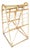 Restored 1938 Art Deco Arched Rattan & Wicker Fabric Display Rack For Sale