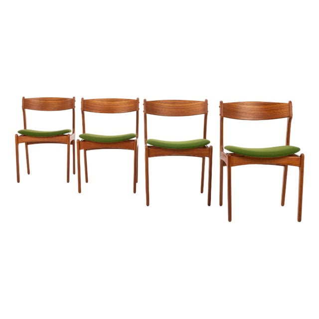 Vintage Dining Chairs by Erik Buch for O.D. Møbler, 1960s, Set of 4 For Sale