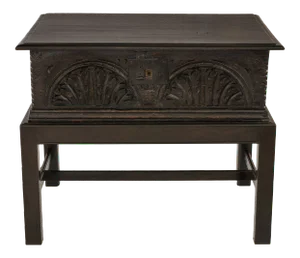18th Century Oak Bible Box on Custom Stand