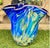 Large Blue Swirl Ruffled Handkerchief Art Glass Vase | Studio Glass Fazzoletto 15"h Artist Signed For Sale - Image 14 of 18