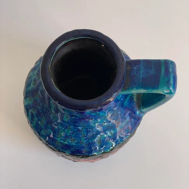 1960s Glazed Ceramic Jug Vase by Bay Keramik, C. 1960s For Sale - Image 5 of 10