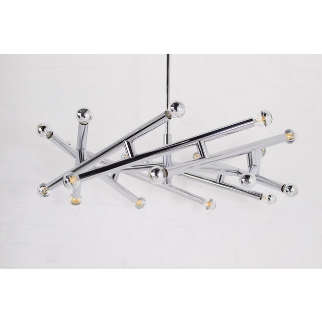 Chrome Pendant Light by Gaetano Sciolari, 1970s For Sale - Image 4 of 11