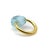 Metal 22k Gold Marie-Hélène De Taillac Milky Aquamarine Cabochon Ring, Size 6.5 For Sale - Image 7 of 11