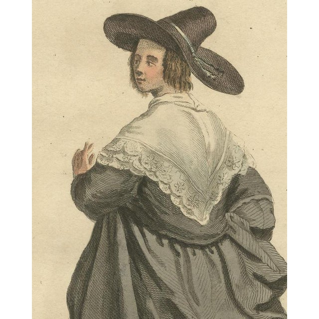 Jefferys, Merchant's Wife of London in 1640, Back View, 1757, Engraving For Sale - Image 4 of 9