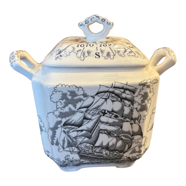 1930s Mason’s the Cutty Sark Lidded Canister For Sale