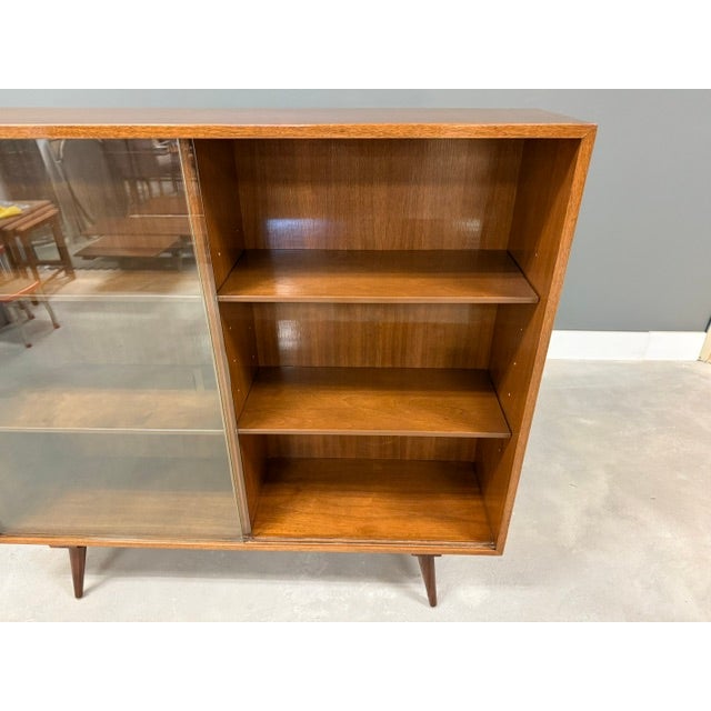 1960s 1960s Walnut Mid Century Modern Bookcase For Sale - Image 5 of 8