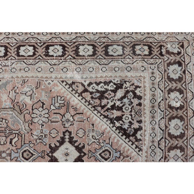 Vintage Persian Sultanabad-Mahal Rug With Sub-Geometric Diamond 9'0" X 11'10" For Sale In Atlanta - Image 6 of 12