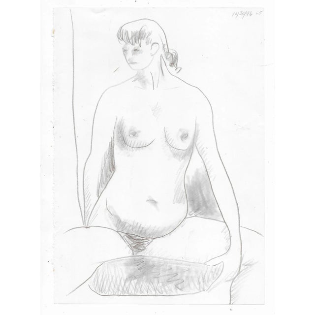 From the estate of Chicago artist James Frederic Bone (1929-2015). Unsigned, from Bone's sketchbook. Bone was born in...