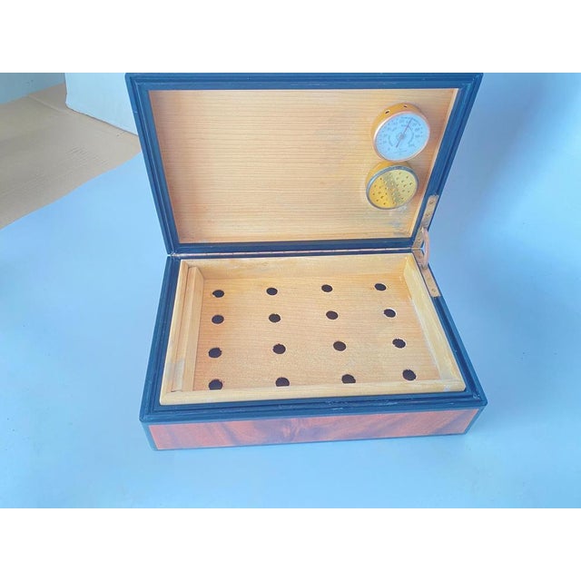 Burl Wood Cigar Box in Brown Black Color, France, 1970s For Sale - Image 13 of 16