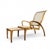 Set of Modernist Sculptural Cane Lounge Chair with Ottoman, 1940s For Sale - Image 14 of 15