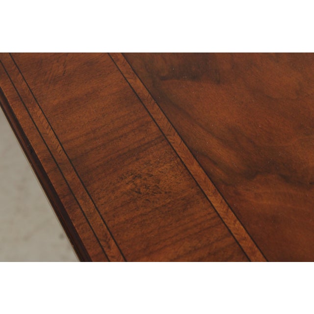 Wood Baker Stately Homes Walnut Dining Room Table For Sale - Image 7 of 17