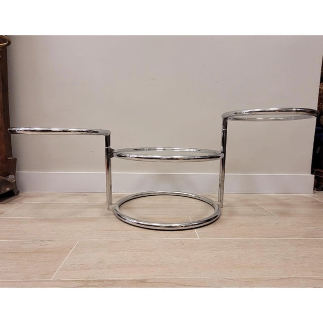 Tubular Chrome Metal Swivel Coffee Table by Milo Baughman For Sale - Image 14 of 18