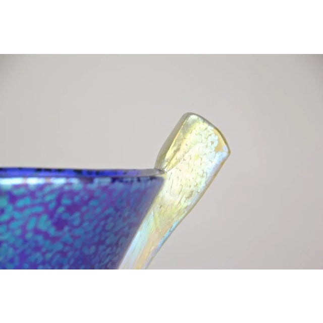 Blue Glass Bowl by Marie Kirschner for Johann Loetz Witwe, 1936 For Sale - Image 6 of 16