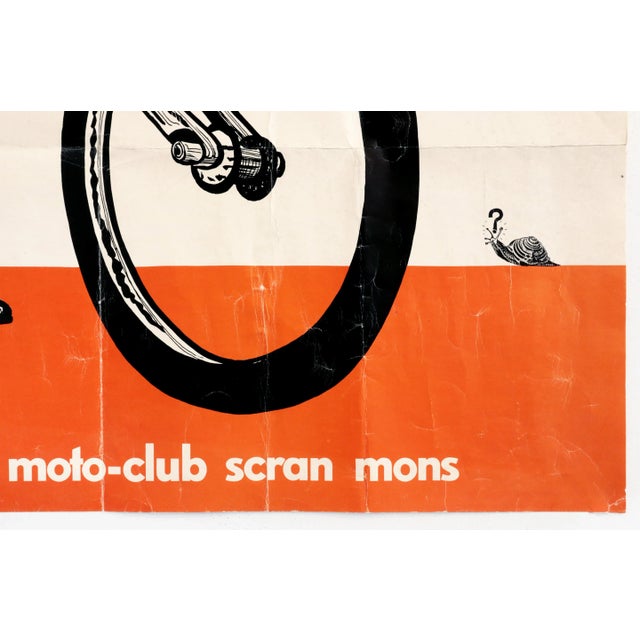 1970 Original French Motorcycle Racing Poster, Moto-Club Scran For Sale - Image 4 of 6