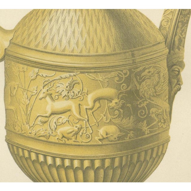 19th Century Yellow Glazed Earthenware Ewer, 1851, Paper For Sale - Image 5 of 9