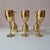 A beautiful set of 6 brass wine goblets with silver plated interior. C.1970's. Dimensions: each goblet measures 8.25"H x...