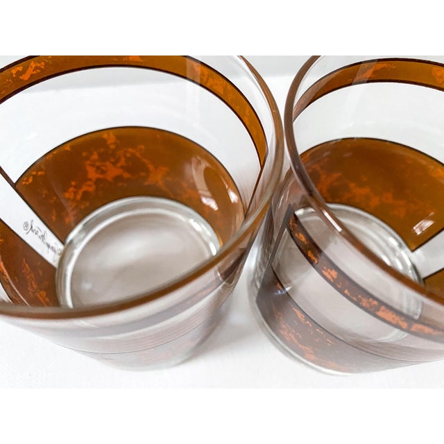 Glass Vintage Georges Briard Mid-Century Old Fashioned Rocks Glasses- Set of 8 For Sale - Image 7 of 9